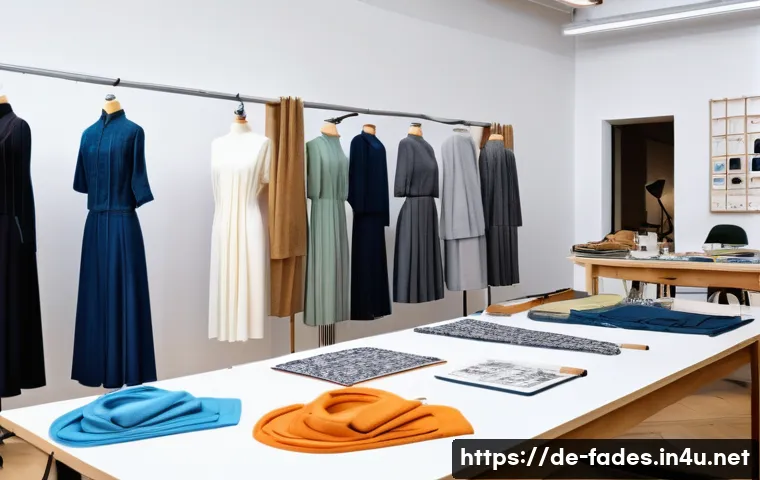 패션디자인과 패션직업군 - A fashion designer’s studio in Berlin, showcasing a creative workspace with hand-drawn sketches and ...