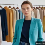 Home 19 패션디자인과 패션상품기획사 - A modern fashion design studio in Berlin featuring diverse designers collaboratively working on a su...
